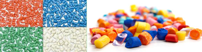 colorful plastic pellets