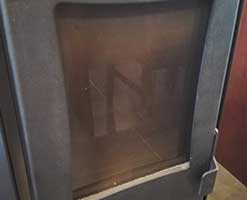pellet stove glass door