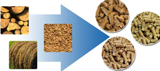 biomass materials making pellets