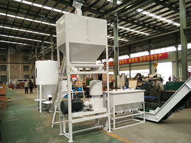 storage bin and pellet mill in cattle feed plant